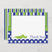 男の赤ちゃんのわにサンキューカード ノートカード (正面/裏面)