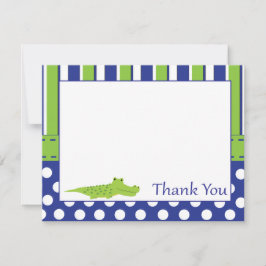 男の赤ちゃんのわにサンキューカード ノートカード