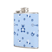 男の赤ちゃんのキルトパターン フラスク (左)