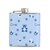 男の赤ちゃんのキルトパターン フラスク (正面)