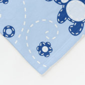 男の赤ちゃんのキルトパターン フリースブランケット (角)