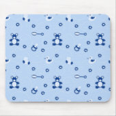 男の赤ちゃんのキルトパターン マウスパッド (正面)