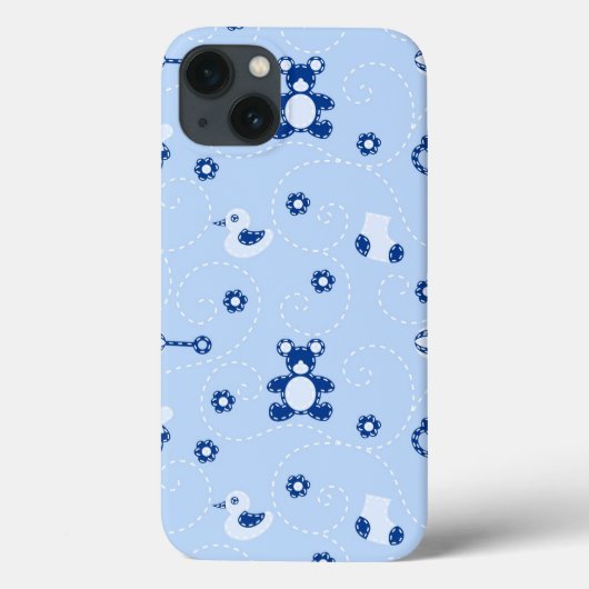 男の赤ちゃんのキルトパターン Case-Mate iPhoneケース (裏面)