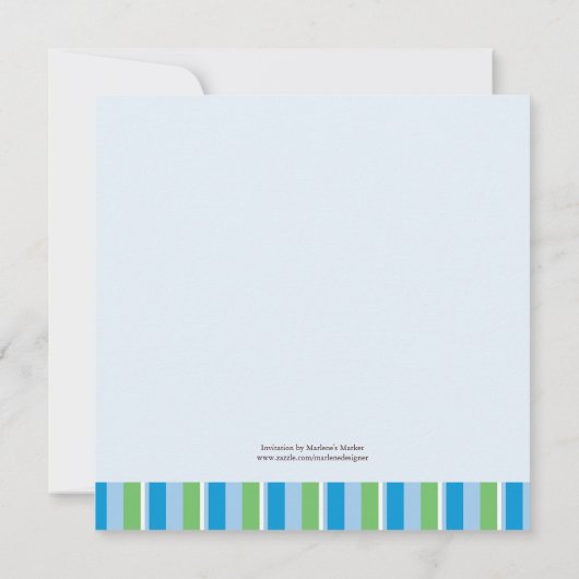 男の赤ちゃんのシャワーの招待状 招待状 (裏面)