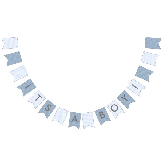 男の赤ちゃんのシャワーの美しい国のパーティー バンティングフラッグ (全)