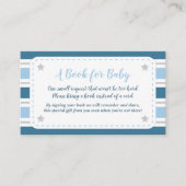 男の赤ちゃんのシャワーカードはブックカードを持って来ます エンクロージャーカード (正面)