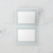 男の赤ちゃんのタイのシェブロンのプリントのサンキューカード サンキューカード (内部)