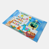 男の赤ちゃんのプレイルームフォーマット ドアマット (アングル)