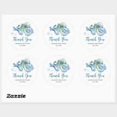 男の赤ちゃんの下で海のシール ラウンドシール (シート)