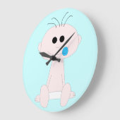 男の赤ちゃんの円形の時計 ラージ壁時計 (傾斜)