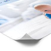 男の赤ちゃんの写真と可愛い言葉 ポスター (角)