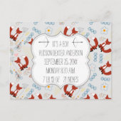 男の赤ちゃんの写真キツネウッドランド誕生レコードの状態 ポストカード (正面)