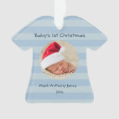 男の赤ちゃんの初めてのクリスマスのアクリルのオーナメント オーナメント (正面)