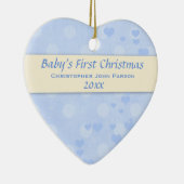 男の赤ちゃんの初めてのクリスマスのオーナメント セラミックオーナメント (右)