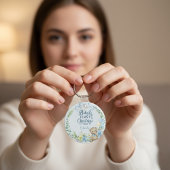 男の赤ちゃんの初めてのクリスマスパーソナライズされた名（写真） キーホルダー