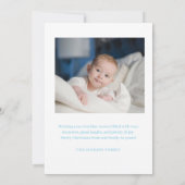 男の赤ちゃんの初めてのクリスマスフォトカード カード (裏面)