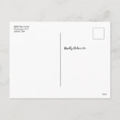 男の赤ちゃんの初めてのクリスマス写真ホリデーツリー シーズンポストカード (裏面)