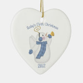 男の赤ちゃんの初めてのクリスマス2012年 セラミックオーナメント (右)