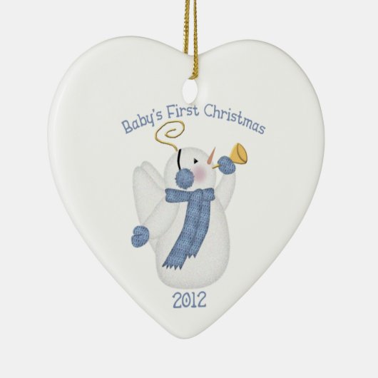 男の赤ちゃんの初めてのクリスマス2012年 セラミックオーナメント (右)