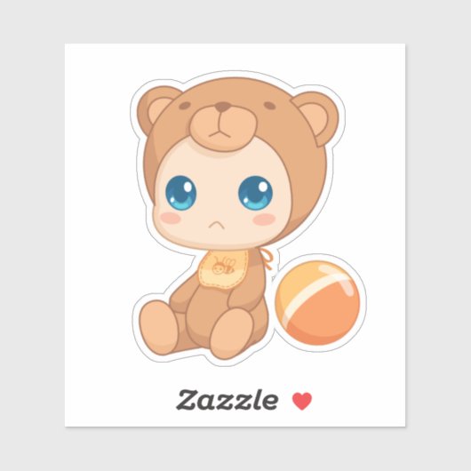 男の赤ちゃんの女の子くまのジャンプスーツ シール (シート)