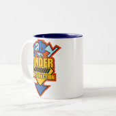 男の赤ちゃんの建設中のマグ ツートーンマグカップ (正面左)