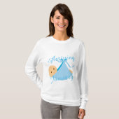 男の赤ちゃんの当然の妊婦のなTシャツのデザインをカスタマイズ Tシャツ (正面フル)