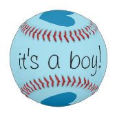 男の赤ちゃんの性別が野球をdalDesignNZで公開 野球ボール (正面)