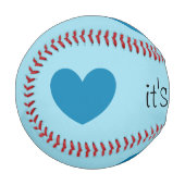 男の赤ちゃんの性別が野球をdalDesignNZで公開 野球ボール (正面左)