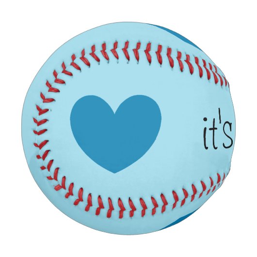 男の赤ちゃんの性別が野球をdalDesignNZで公開 野球ボール (正面左)