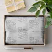 男の赤ちゃんの文字灰色 薄葉紙 (ギフト)