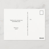 男の赤ちゃんの最初の誕生日ありがとう写真 ポストカード (裏面)