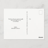 男の赤ちゃんの最初の誕生日パーティフォトカスタム ポストカード (裏面)