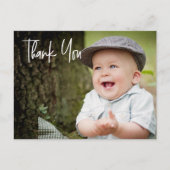 男の赤ちゃんの最初の誕生日パーティフォトカスタム ポストカード (正面)