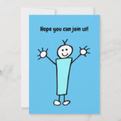 男の赤ちゃんの最初の誕生日パーティーの招待 招待状 (裏面)