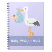 男の赤ちゃんの本-こうのとりは男の赤ちゃんを分娩します ノートブック (正面)