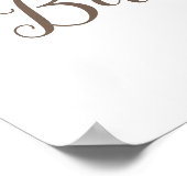 男の赤ちゃんの物干し用ベビーシャワー歓迎サイン ポスター (角)