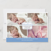 男の赤ちゃんの発表かサンキューカード サンキューカード (正面)