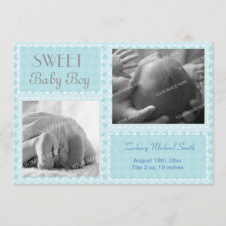 男の赤ちゃんの発表 案内状