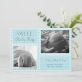 男の赤ちゃんの発表 案内状 (スタンド正面)