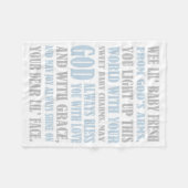 男の赤ちゃんの祈りの言葉 フリースブランケット (正面(横))