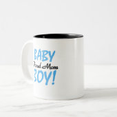 男の赤ちゃんの誇り高いお母さん ツートーンマグカップ (正面左)
