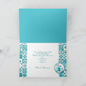 男の赤ちゃんの誕生の写真カード発表 案内状 (内部)