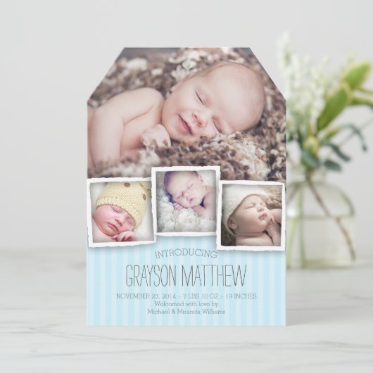 男の赤ちゃんの誕生の発表をもたらすこと 案内状 (スタンド正面)