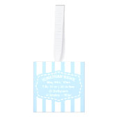 男の赤ちゃんの誕生はパーソナライズな写真を記録します キューブオーナメント (正面)