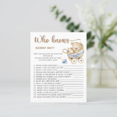 男の赤ちゃんの赤ちゃんシャワー推測テディベアの数 (スタンド正面)