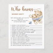 男の赤ちゃんの赤ちゃんシャワー推測テディベアの数 (正面)