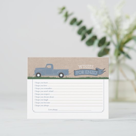 男の赤ちゃんの願い – トラックアドバイスカード アドバイスカード (スタンド正面)