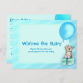 男の赤ちゃんの願い – koala赤ちゃんシャワー葉書 アドバイスカード (正面/裏面)