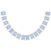 男の赤ちゃんのNagpalのグラデーションで青く、銀製の旗 バンティングフラッグ (全)