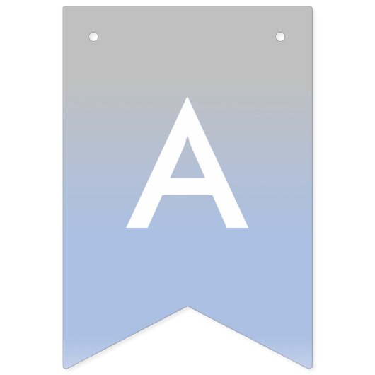 男の赤ちゃんのNagpalのグラデーションで青く、銀製の旗 バンティングフラッグ (第2の旗)